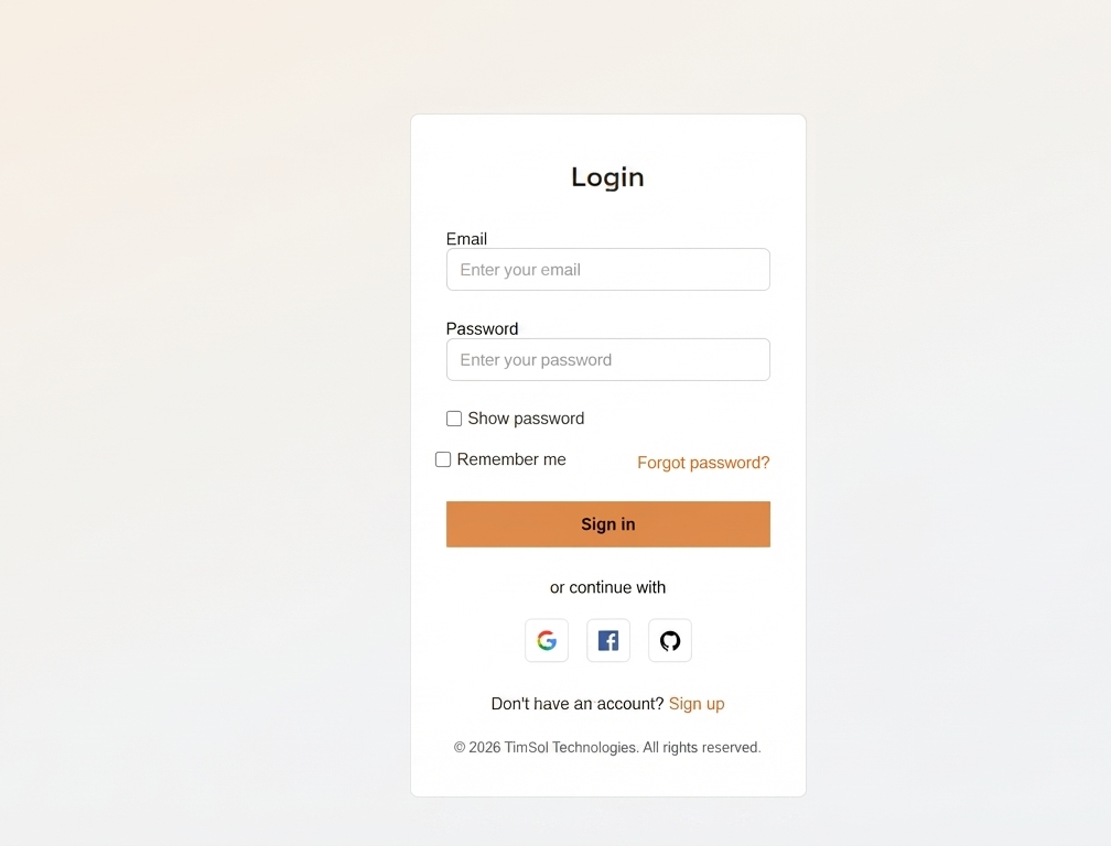 Login Page Project preview